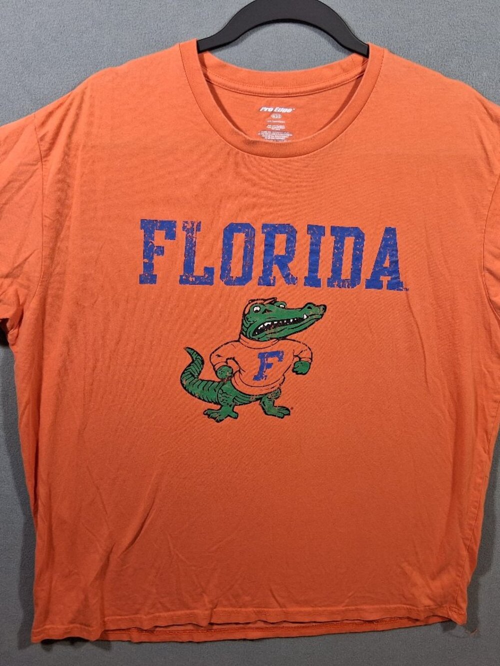 Unisex XL Florida Gators Tee Orange/Blue College Football SEC Univ of FL *Flaw*